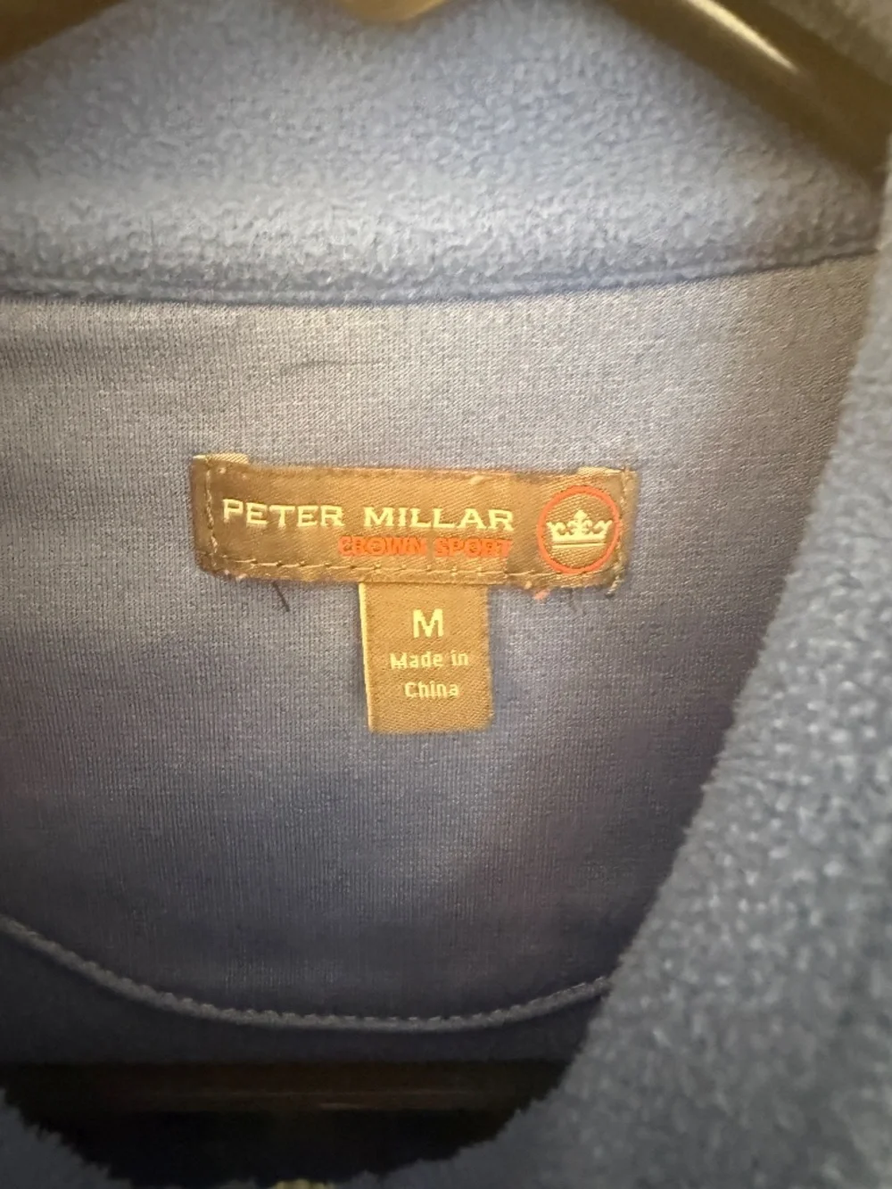 Peter Millar Men's Golf Quarter Zip Pullover Blue Medium lightweight preppy